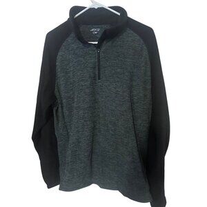 bcg Boardwalk Coast Goods green and black fleece pullover size L